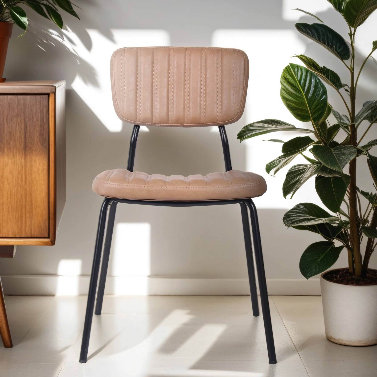 Lot de 2 chaises en textile enduit et bois FSC®