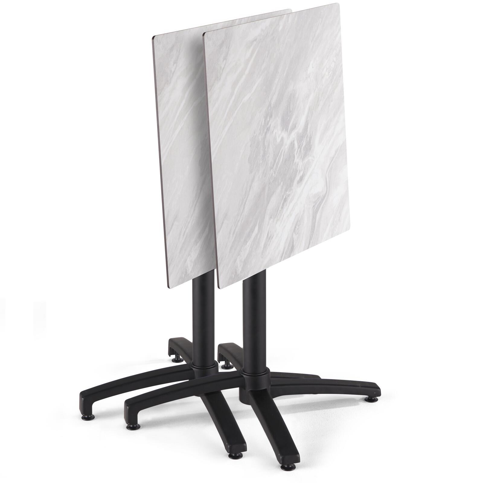 Table de jardin carrée 70 x 70 cm inclinable en HPL