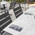 Table de jardin carrée 70 x 70 cm inclinable en HPL