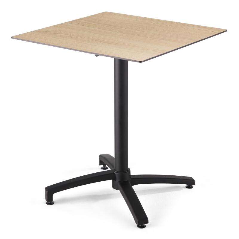 Table de jardin carrée 70 x 70 cm inclinable en HPL