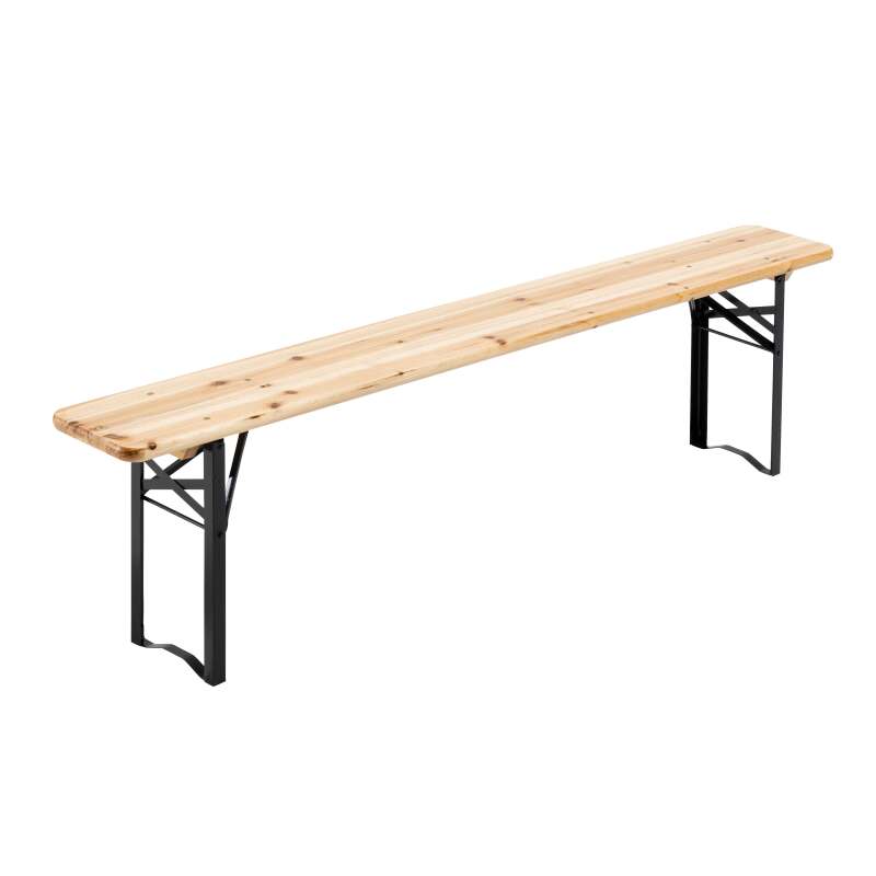 Ensemble Brasserie table et bancs bois 180 cm - Lot de 10