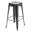 Tabouret de bar en métal mat