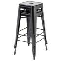 Lot de 4 tabourets de bar mat