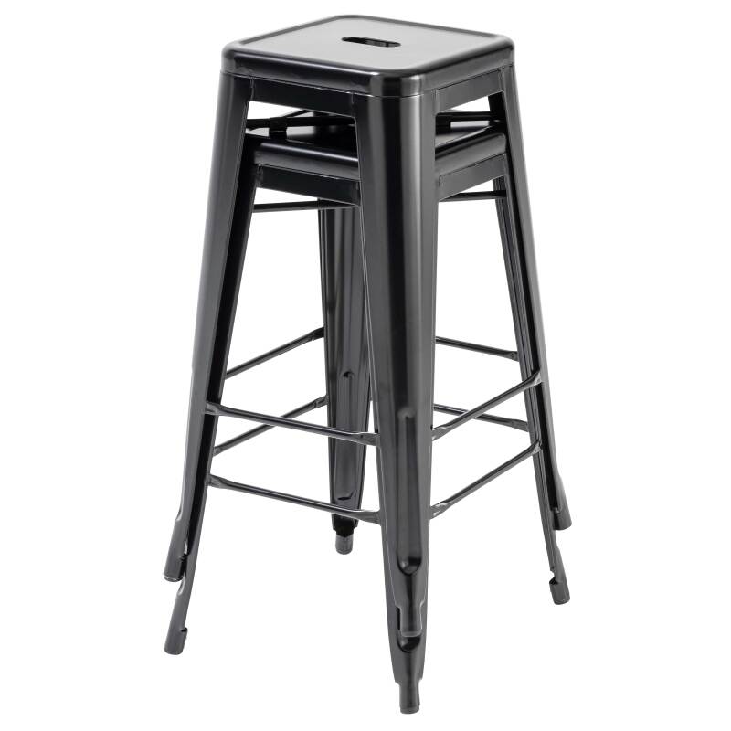Lot de 4 tabourets de bar mat