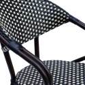 Fauteuil de jardin en aluminium et rotin