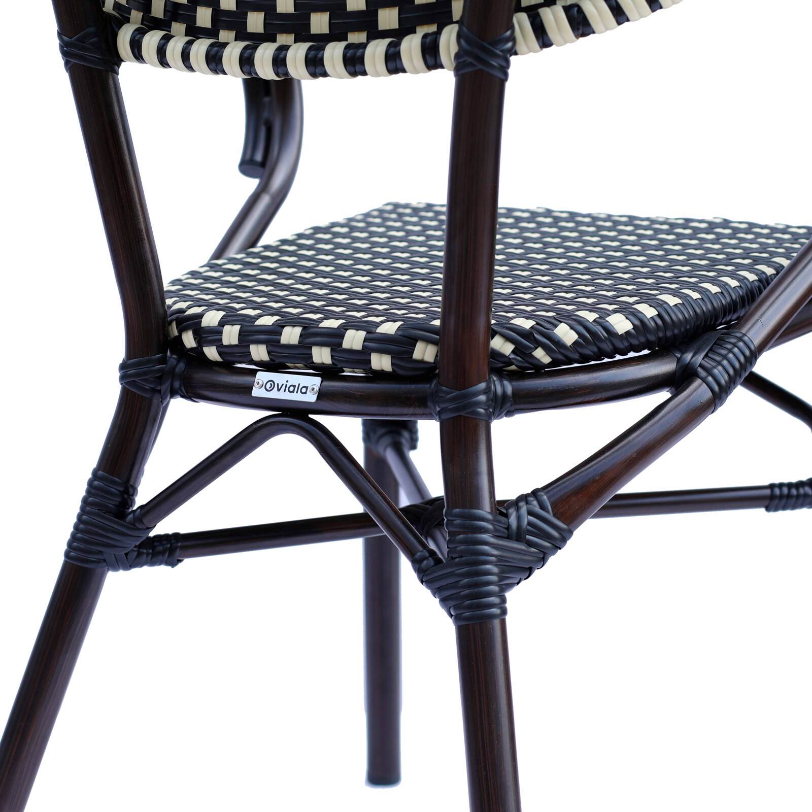 Fauteuil de jardin en aluminium et rotin