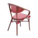 Fauteuil de jardin en aluminium et rotin
