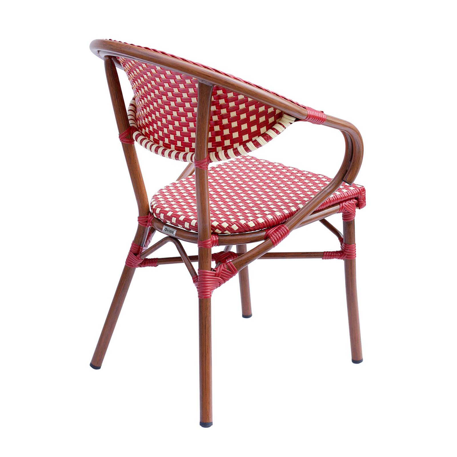 Fauteuil de jardin en aluminium et rotin