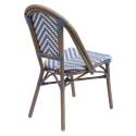Chaise de jardin en aluminium et rotin
