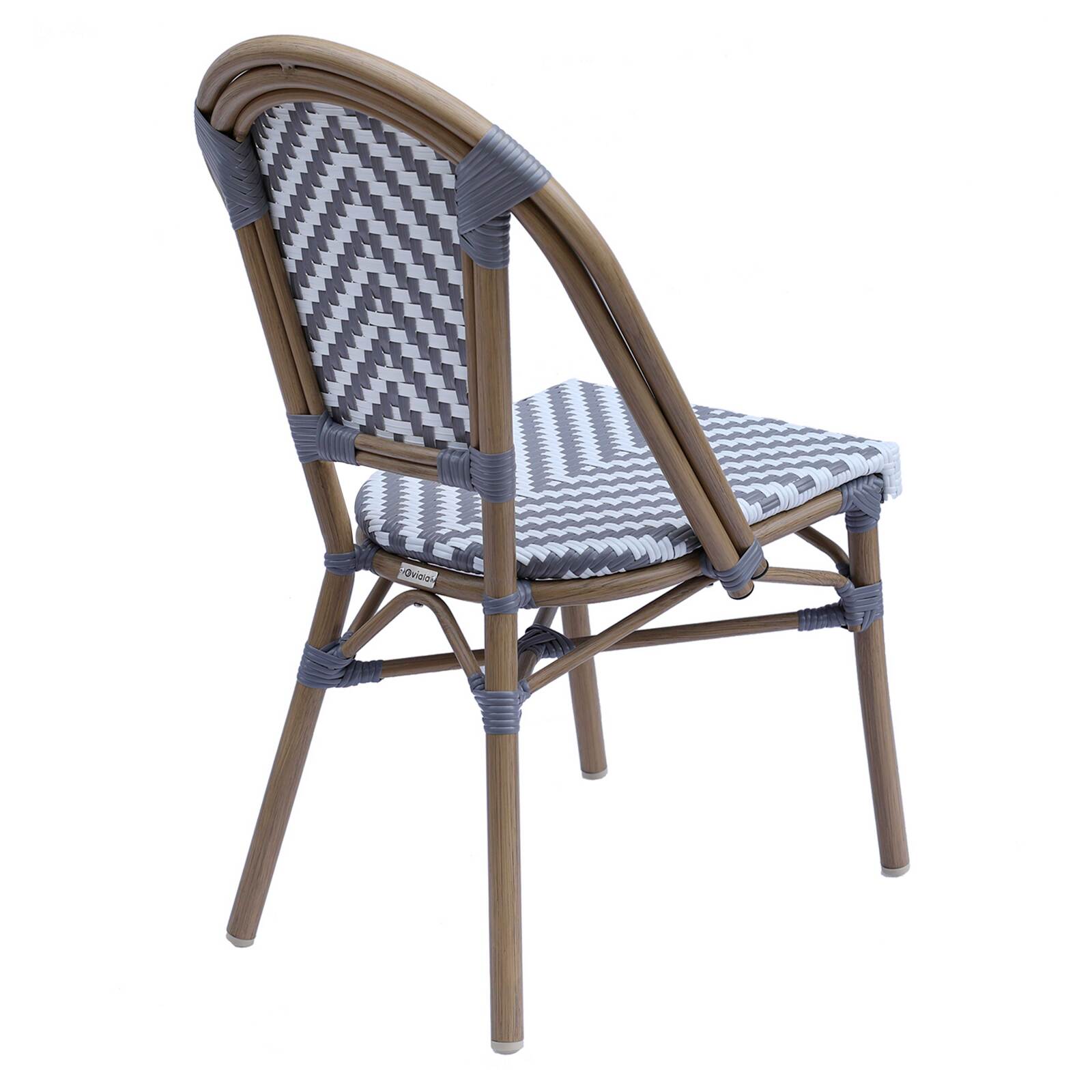 Chaise de jardin en aluminium et rotin