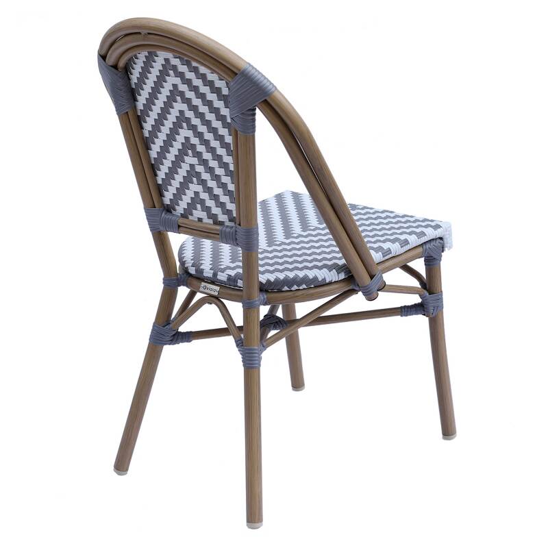 Chaise de jardin en aluminium et rotin (6/7)