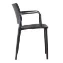 Lot de 2 chaises de jardin en polypropylène avec accoudoirs