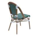 Chaise de jardin en aluminium et rotin