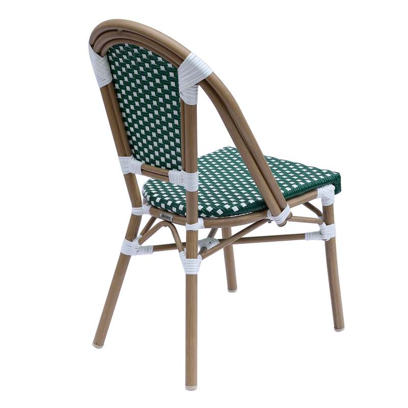 Chaise de jardin en aluminium et rotin