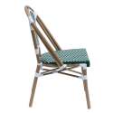 Chaise de jardin en aluminium et rotin