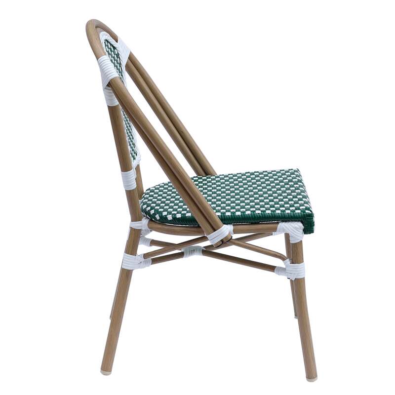 Chaise de jardin en aluminium et rotin