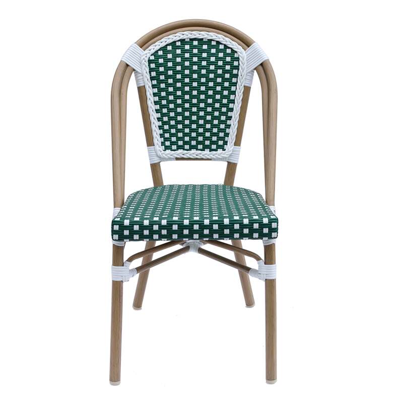 Chaise de jardin en aluminium et rotin