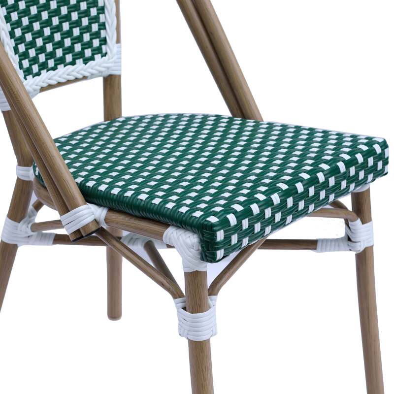 Chaise de jardin en aluminium et rotin