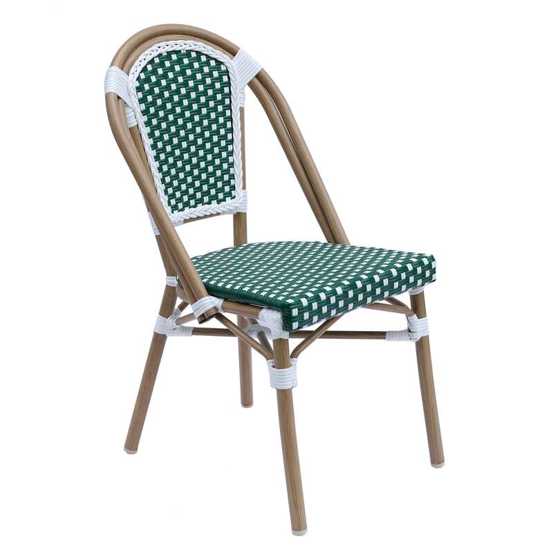 Chaise de jardin en aluminium et rotin