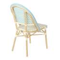 Chaise de terrasse en aluminium et rotin