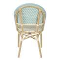 Chaise de terrasse en aluminium et rotin