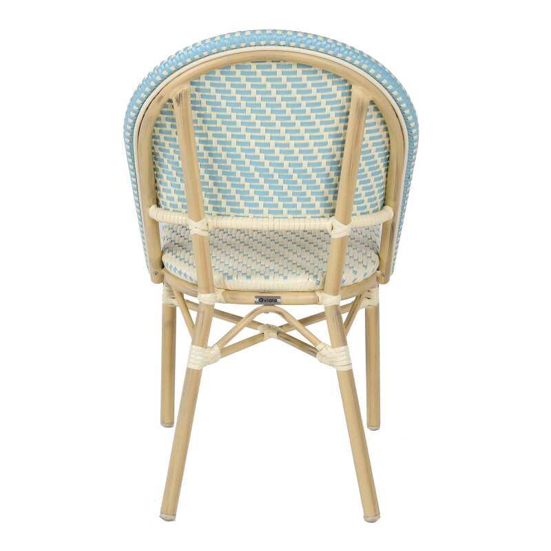 Chaise de terrasse en aluminium et rotin