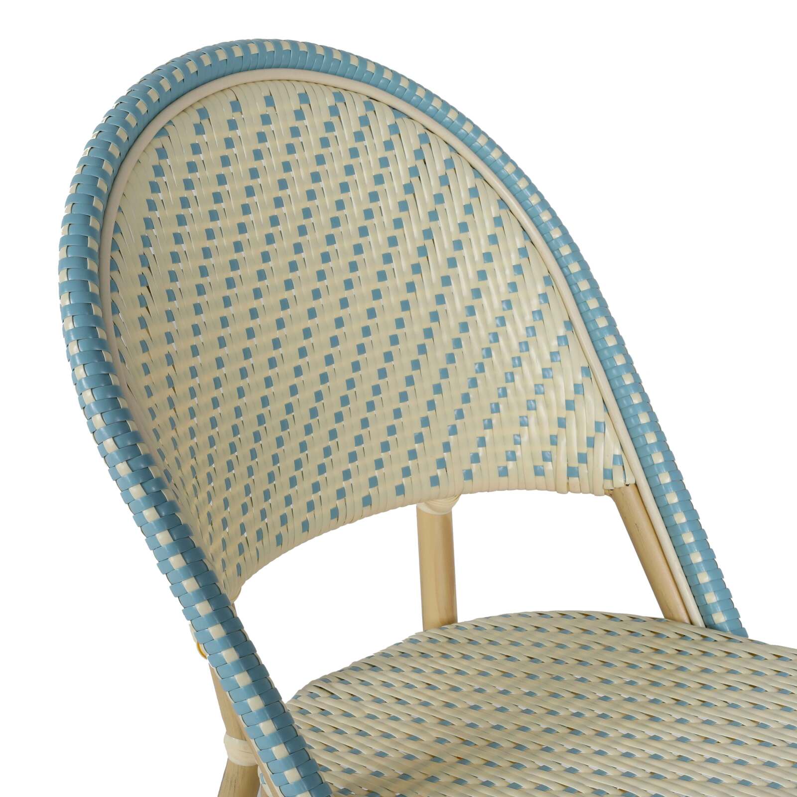 Chaise de terrasse en aluminium et rotin