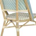 Chaise de terrasse en aluminium et rotin