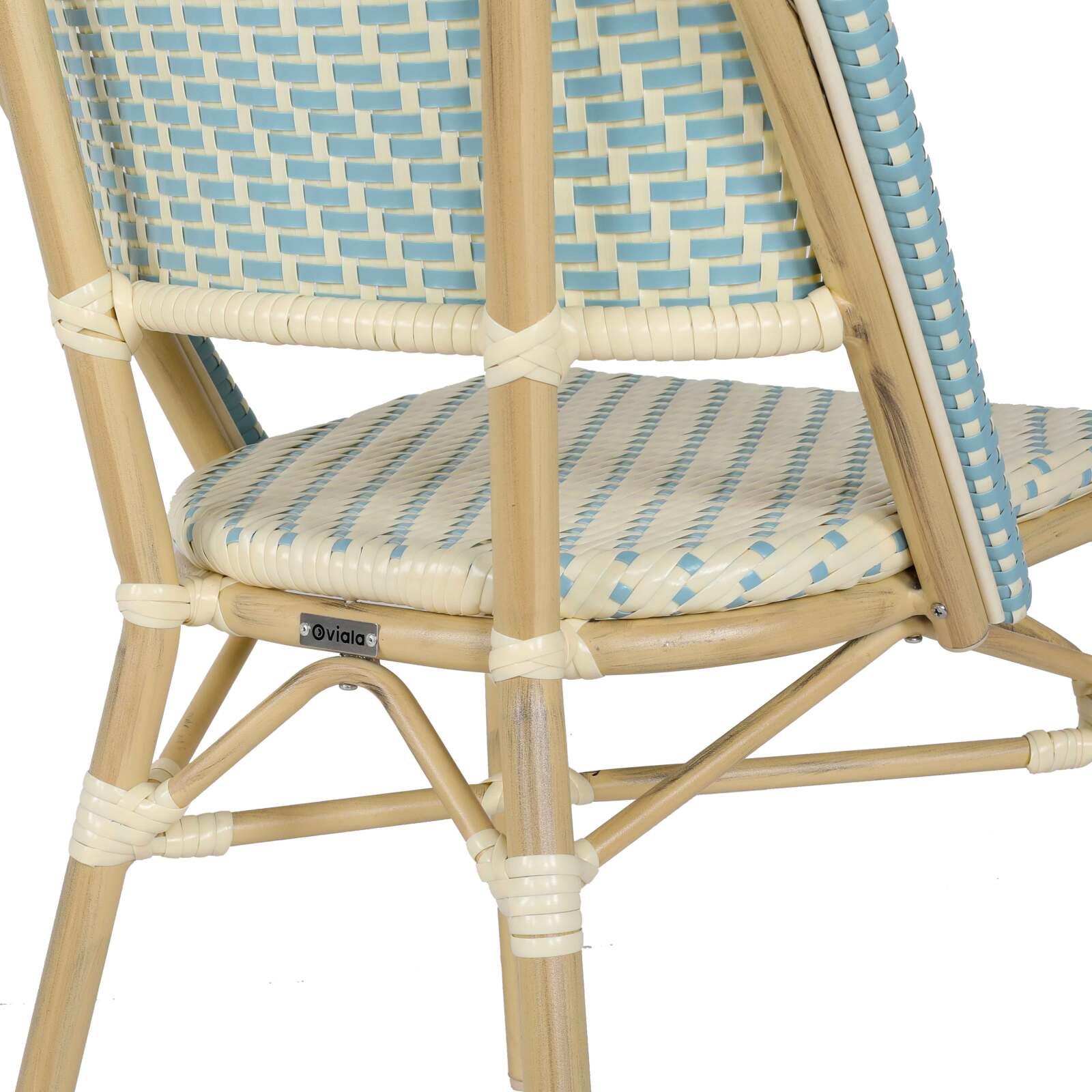 Chaise de terrasse en aluminium et rotin