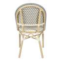 Chaise de terrasse en aluminium et rotin