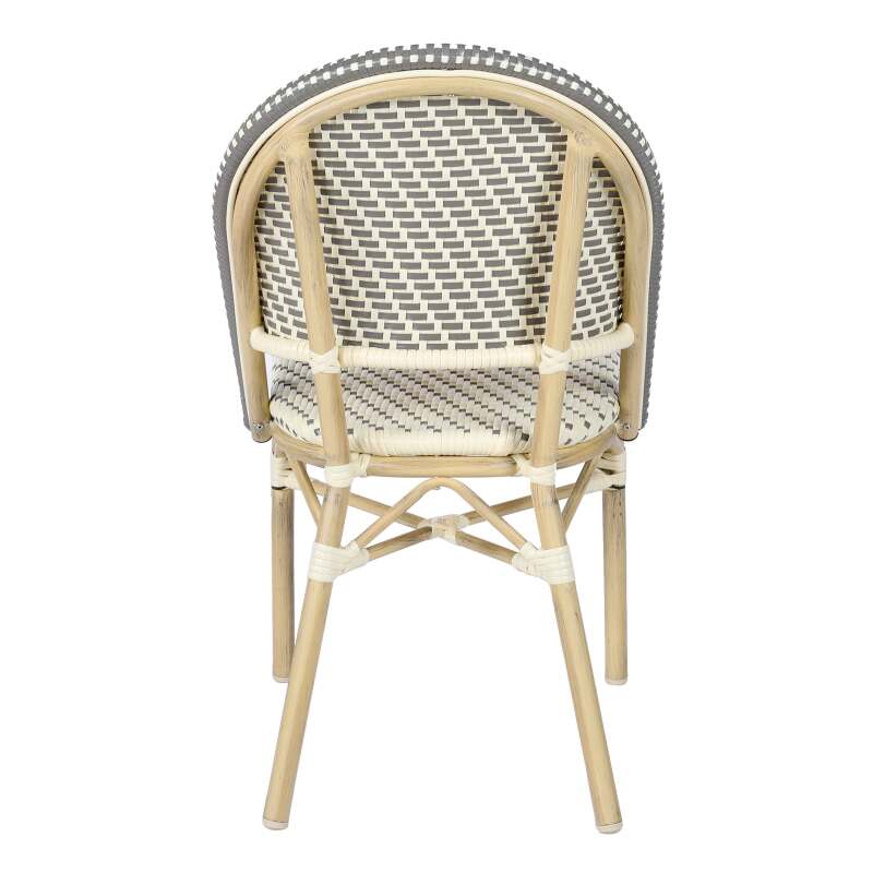 Chaise de terrasse en aluminium et rotin