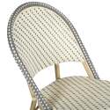 Chaise de terrasse en aluminium et rotin
