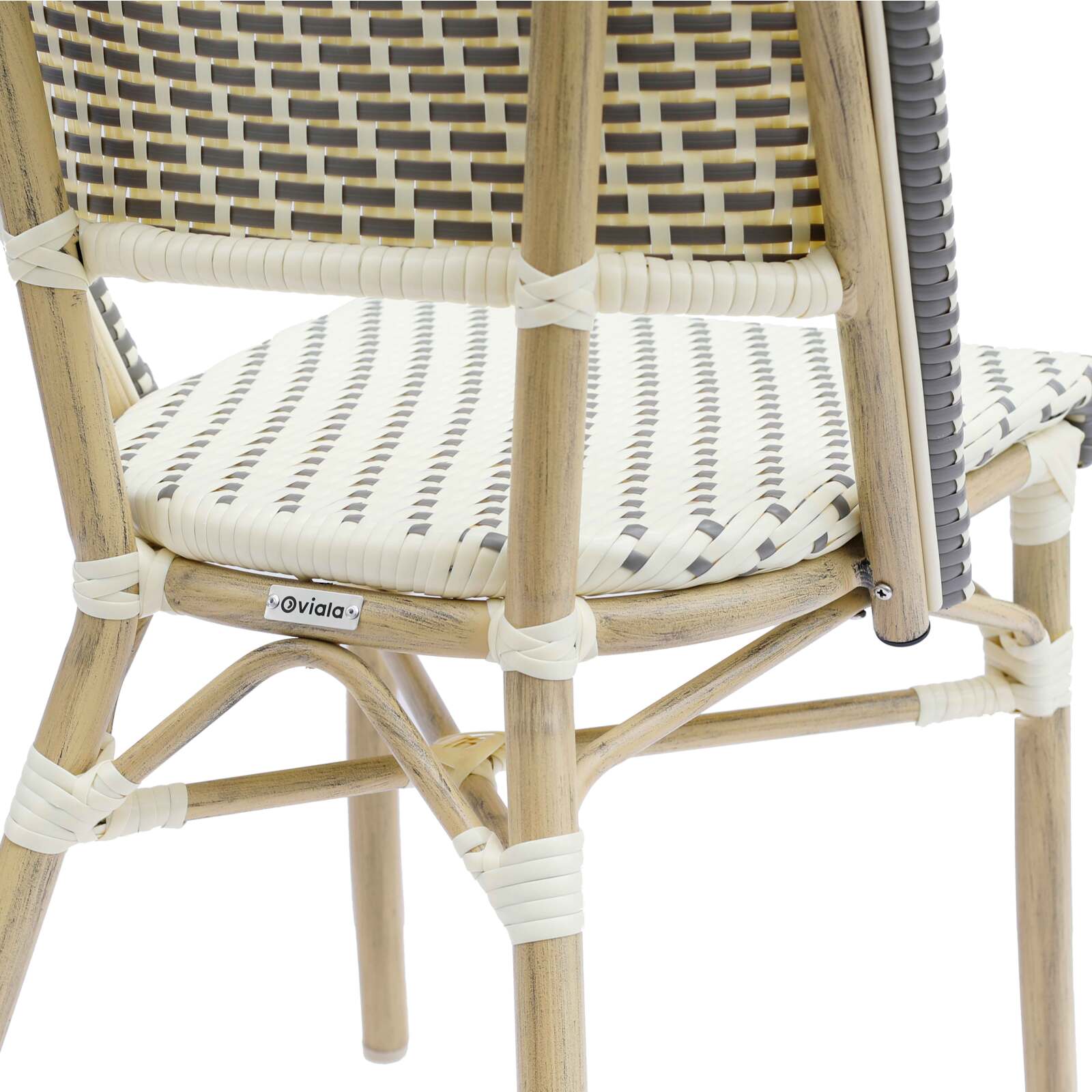 Chaise de terrasse en aluminium et rotin