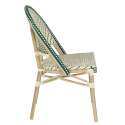 Chaise de terrasse en aluminium et rotin