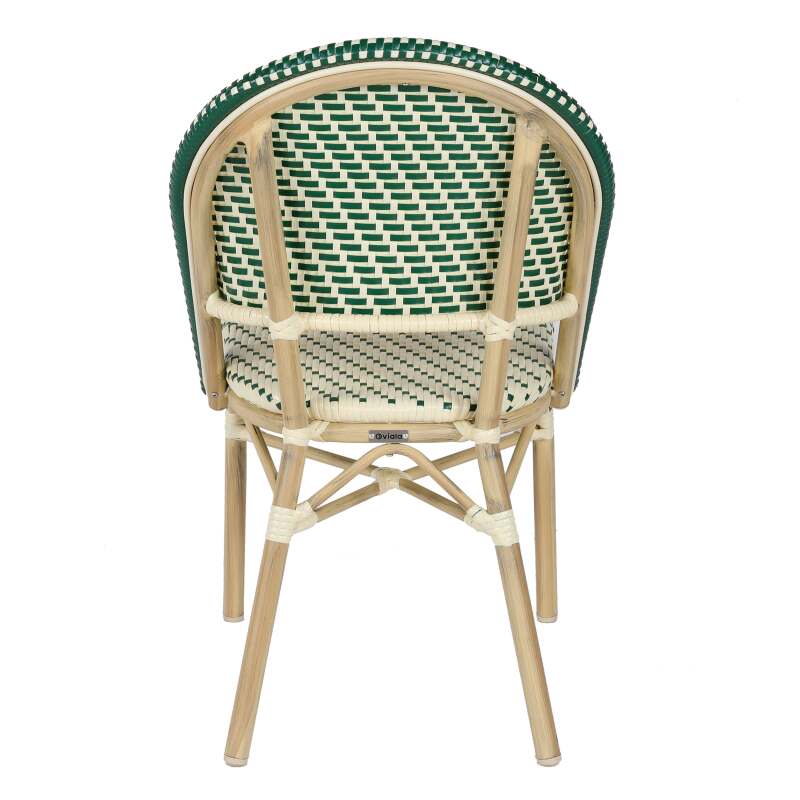 Chaise de terrasse en aluminium et rotin