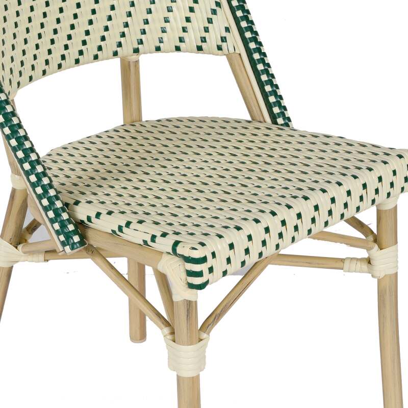 Chaise de terrasse en aluminium et rotin