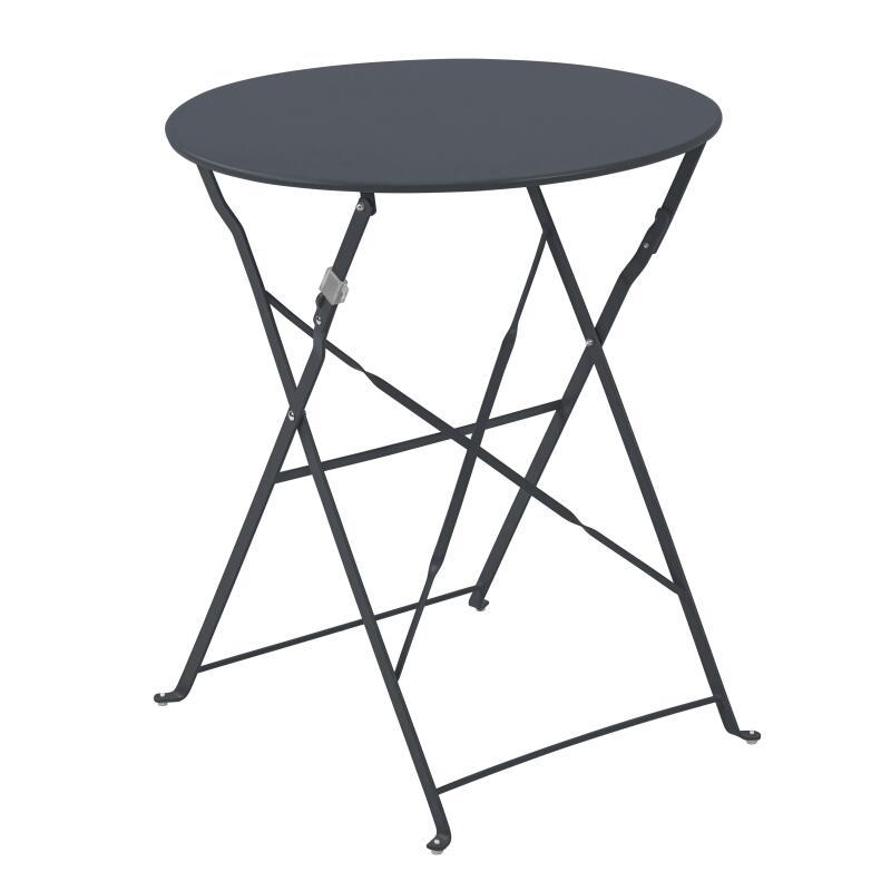 Table de jardin ronde pliante (Ø60 x 72 cm) en métal