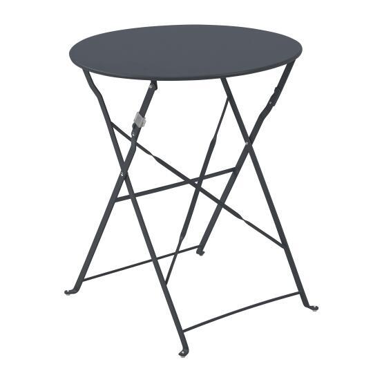 Table de jardin ronde pliante (Ø60 x 72 cm) en métal