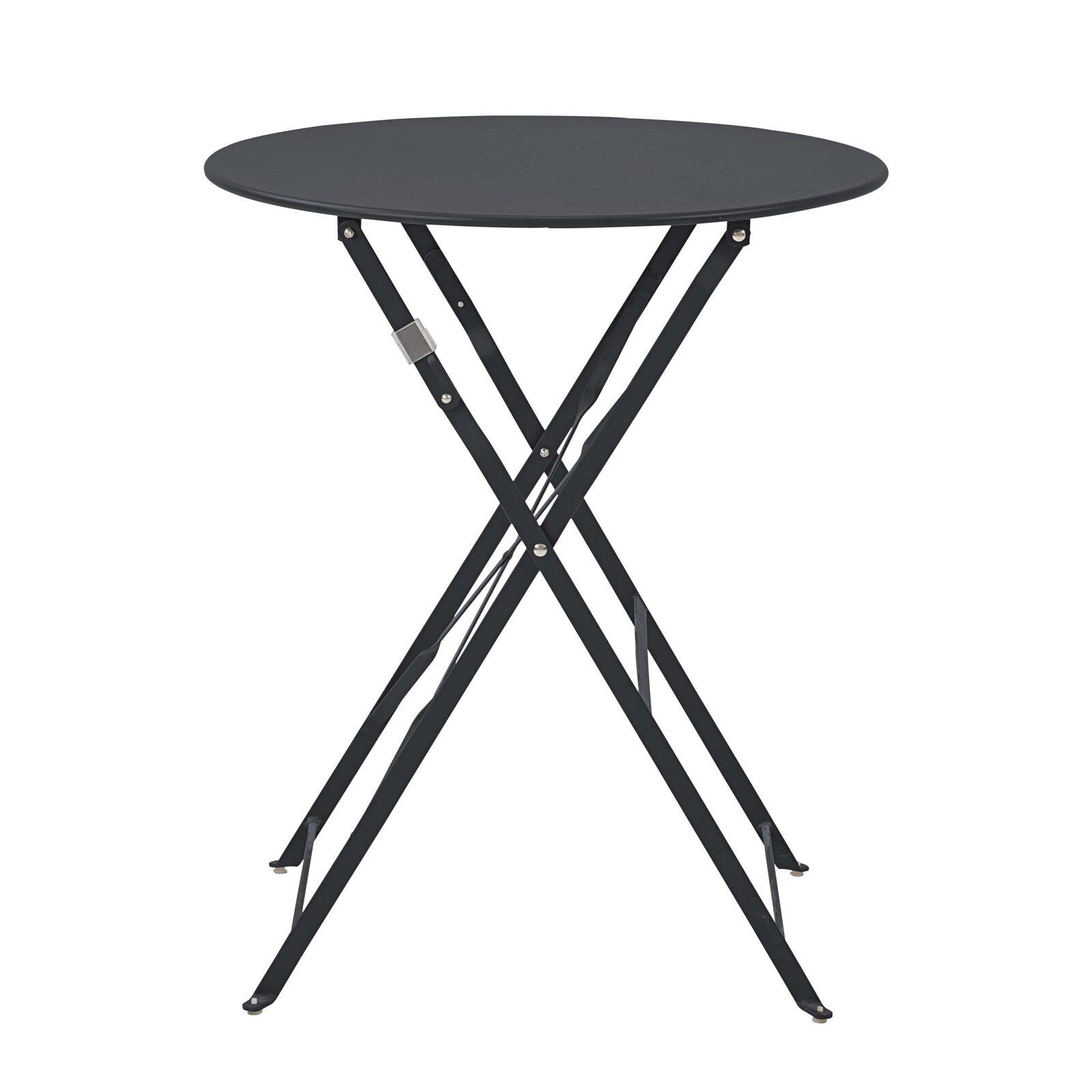 Table de jardin ronde pliante (Ø60 x 72 cm) en métal