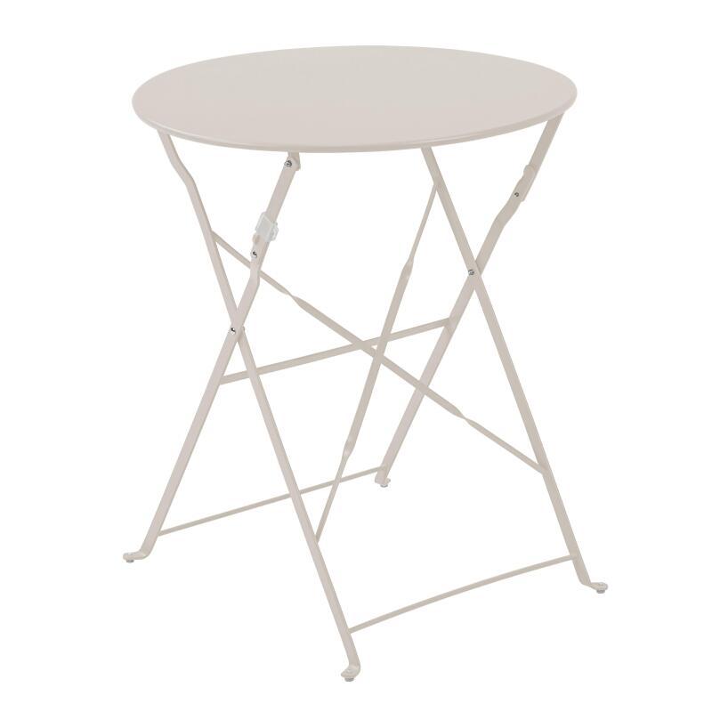 Table de jardin ronde pliante (Ø60 x 72 cm) en métal