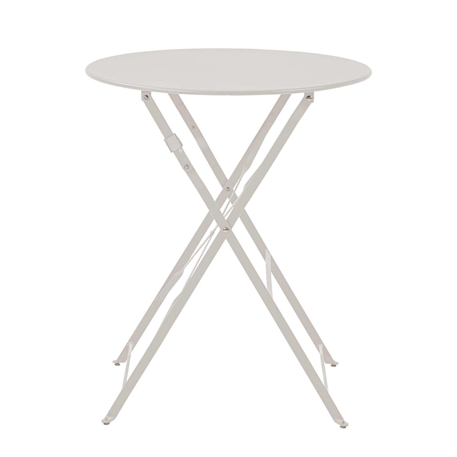 Table de jardin ronde pliante (Ø60 x 72 cm) en métal