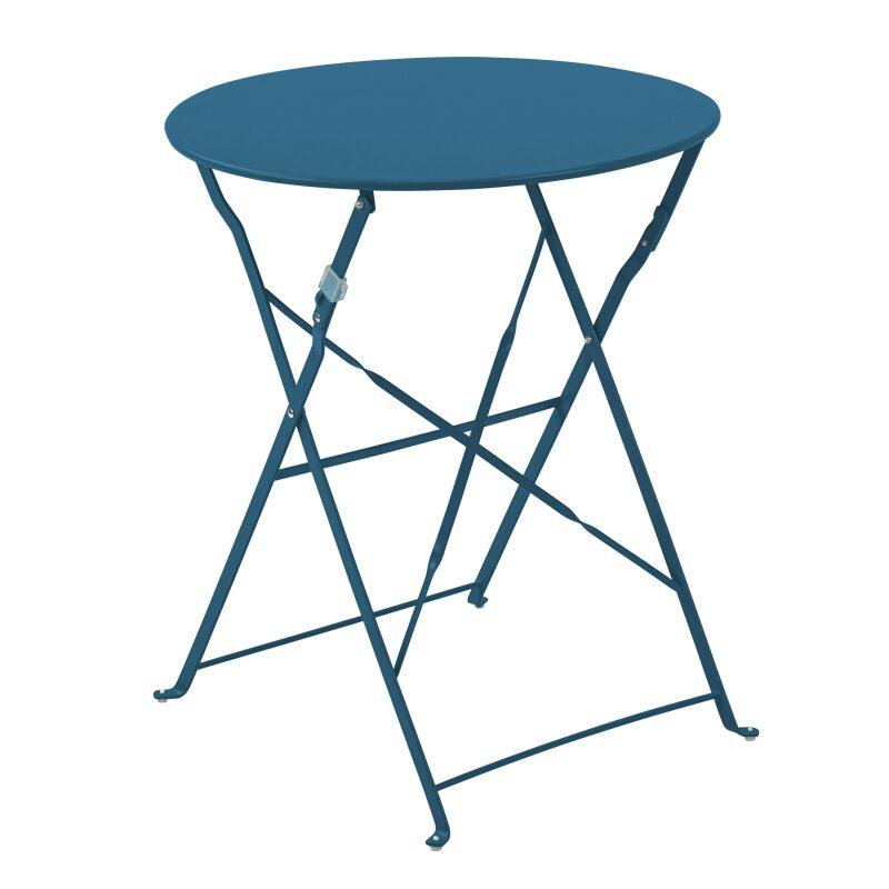 Table de jardin ronde pliante (Ø60 x 72 cm) en métal