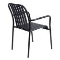 Chaise de jardin avec accoudoirs en aluminium