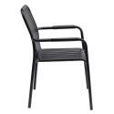 Chaise de jardin avec accoudoirs en aluminium