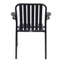 Chaise de jardin avec accoudoirs en aluminium