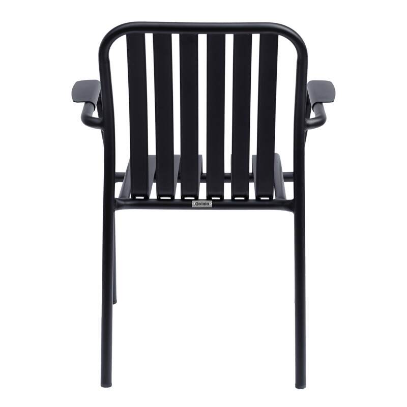 Chaise de jardin avec accoudoirs en aluminium