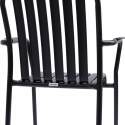 Chaise de jardin avec accoudoirs en aluminium