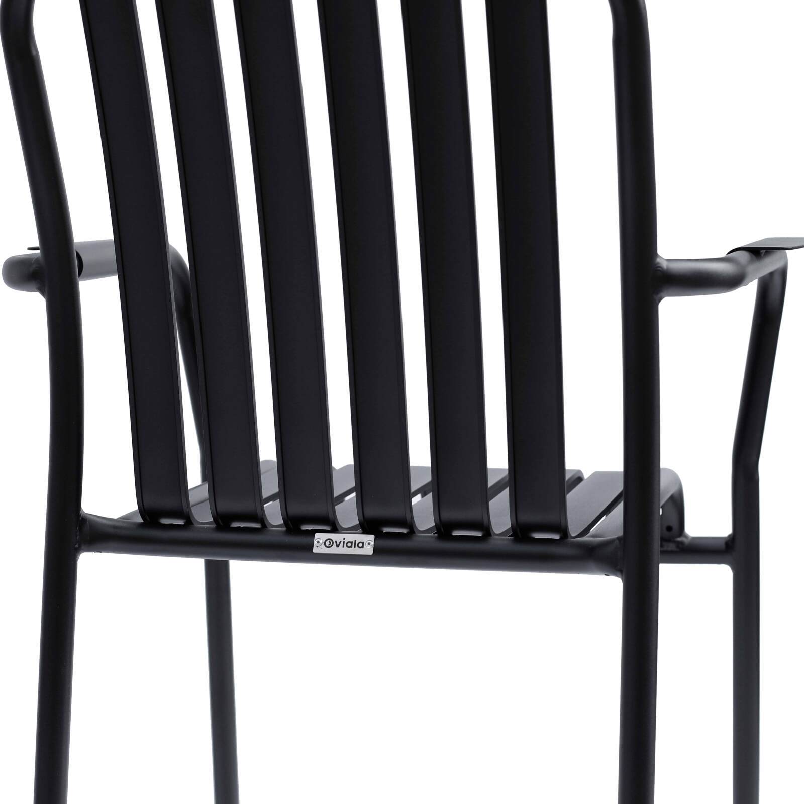 Chaise de jardin avec accoudoirs en aluminium