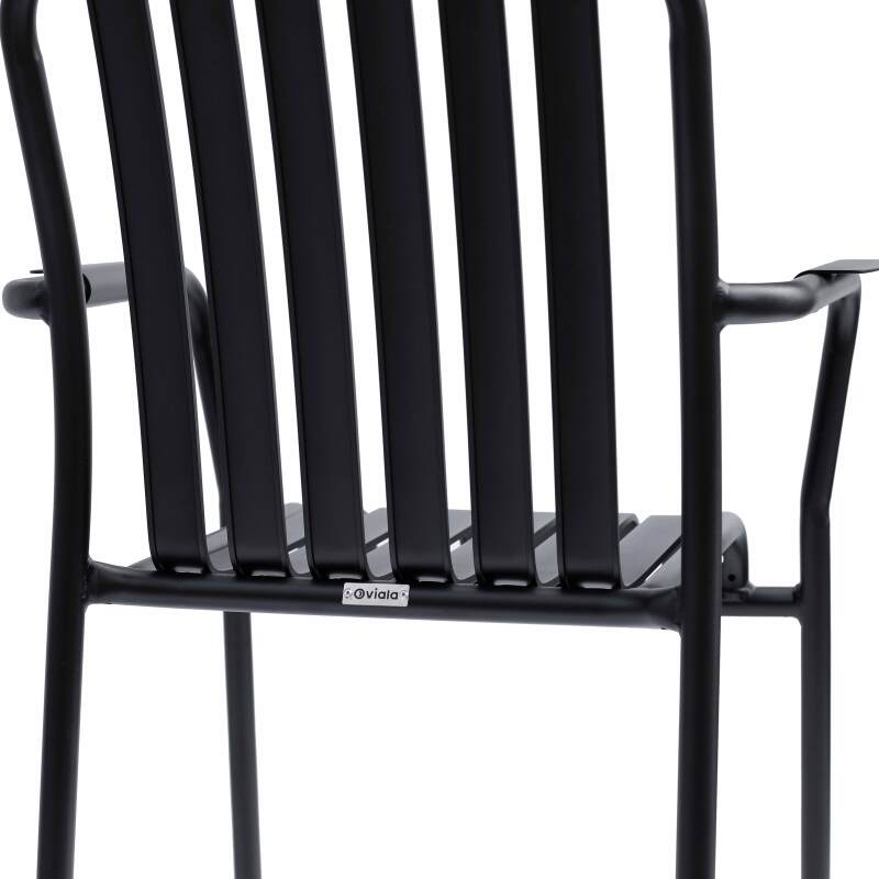 Chaise de jardin avec accoudoirs en aluminium