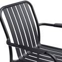 Chaise de jardin avec accoudoirs en aluminium